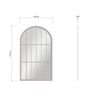 Large Arched Window Mirror - Grey