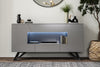 Mint Collection - Salerno Large Sideboard with LED - Matt Dark Grey