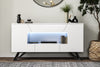 Mint Collection - Salerno Large Sideboard with LED - Matt White