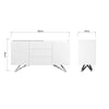 Mint Collection - Novara Large Sideboard - Gloss White