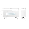 Mint Collection - Novara Large Sideboard with LED - Gloss White