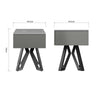 Mint Collection - Salerno Side Table - Matt Dark Grey