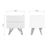 Mint Collection - Novara Side Table - Gloss White