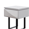 Mint Collection - Livorno Side Table with Black Legs - Gloss Grey
