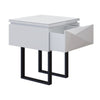 Mint Collection - Livorno Side Table with Black Legs - Gloss Grey