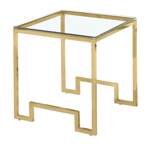 Mint Collection - Glass Side Table - Gold