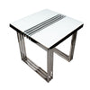 Mint Collection - Side Table with Metal Detail - Glass