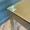 Mocha Gloss and Glass Small Console