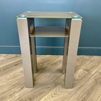 Mocha Gloss & Glass - Small Console