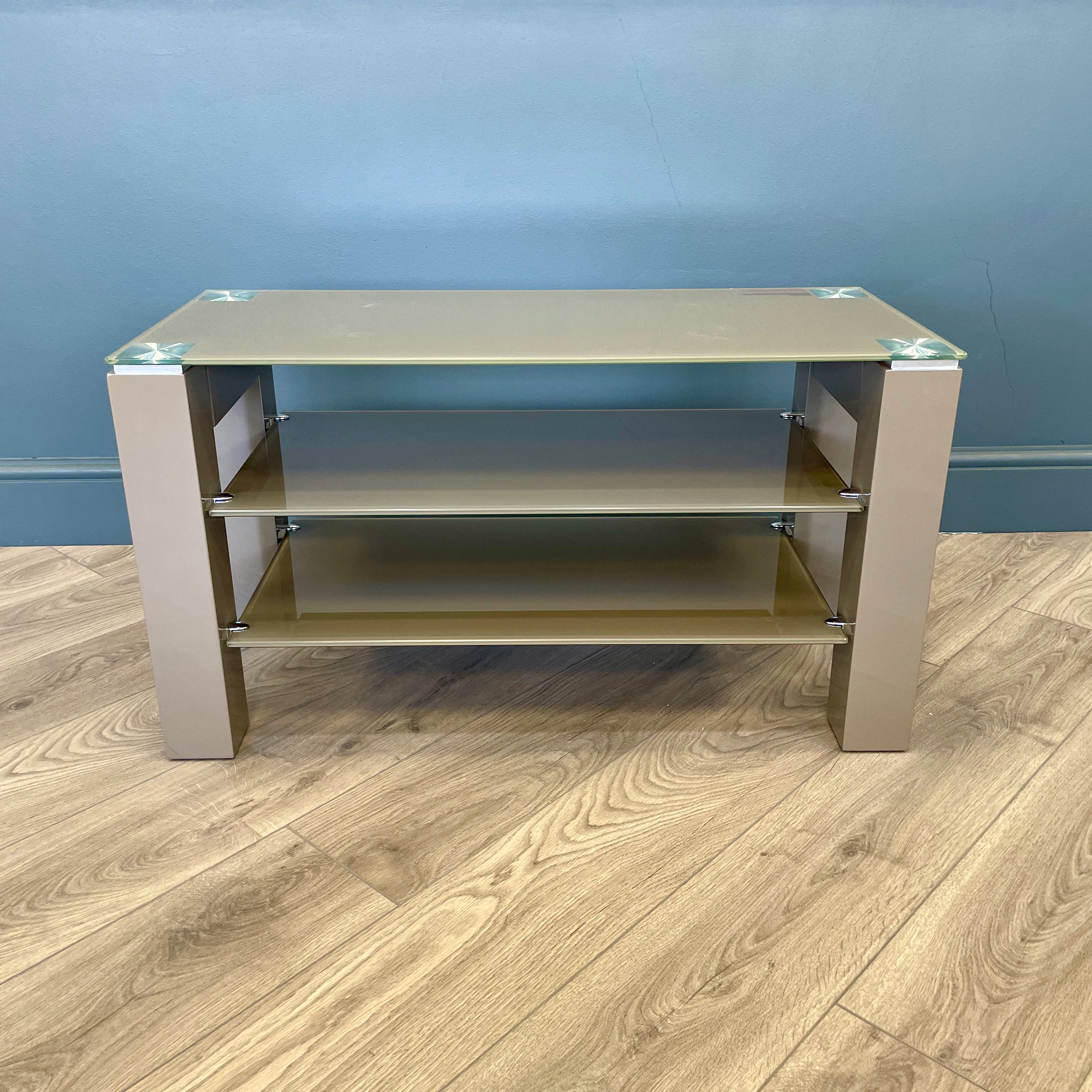 Mocha Gloss & Glass - Small TV Unit (90cm)