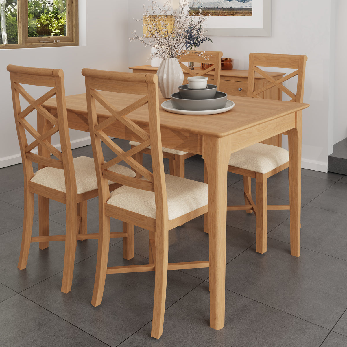 Rimini Oak Dining Table - 1.2m Extending