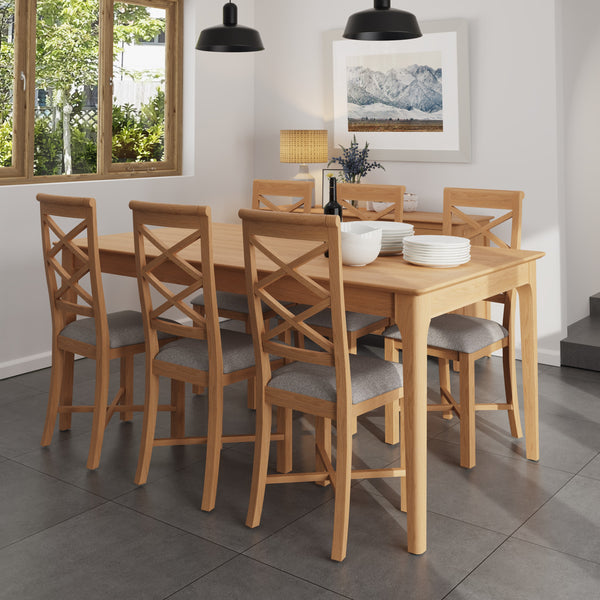 Rimini Oak Dining Table - 1.8m Fixed