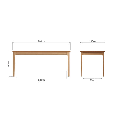 Rimini Oak Dining Table - 1.8m Fixed
