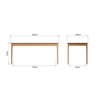 Rimini Oak Dining Table - 1.8m Fixed