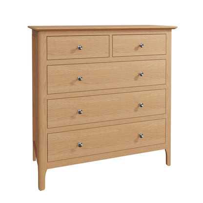 Rimini Oak Chest - 2 Over 3 Drawer