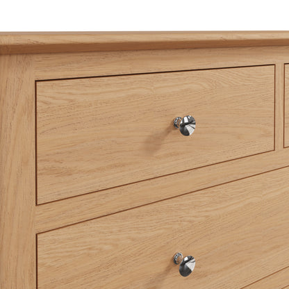 Rimini Oak Chest - 2 Over 3 Drawer