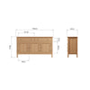Rimini Oak Sideboard - 3 Door