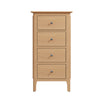 Rimini Oak Chest - 4 Drawer Narrow