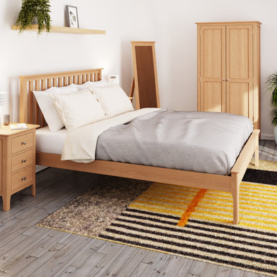 Rimini Oak Bed Frame - 6ft Super King Size