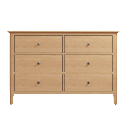 Rimini Oak Chest - 6 Drawer