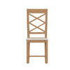 Rimini Oak Dining Chair - Double Cross Back with Fabric Seat