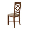 Rimini Oak Dining Chair - Double Cross Back with Fabric Seat