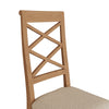 Rimini Oak Dining Chair - Double Cross Back with Fabric Seat