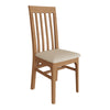 Rimini Oak Dining Chair - Slatted Back with Fabric Seat