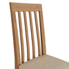 Rimini Oak Dining Chair - Slatted Back with Fabric Seat