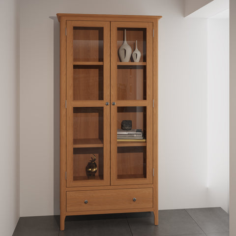 Rimini Oak Display Cabinet