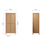 Rimini Oak Wardrobe - Full Hanging