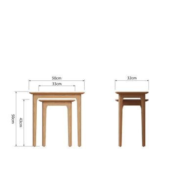 Rimini Oak Table - Nest of 2 Tables
