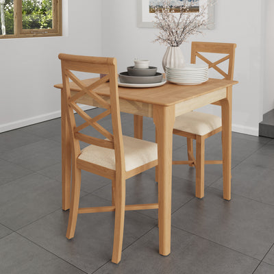 Rimini Oak Dining Table - Small Fixed Top