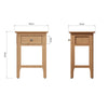 Rimini Oak Table - Side Table