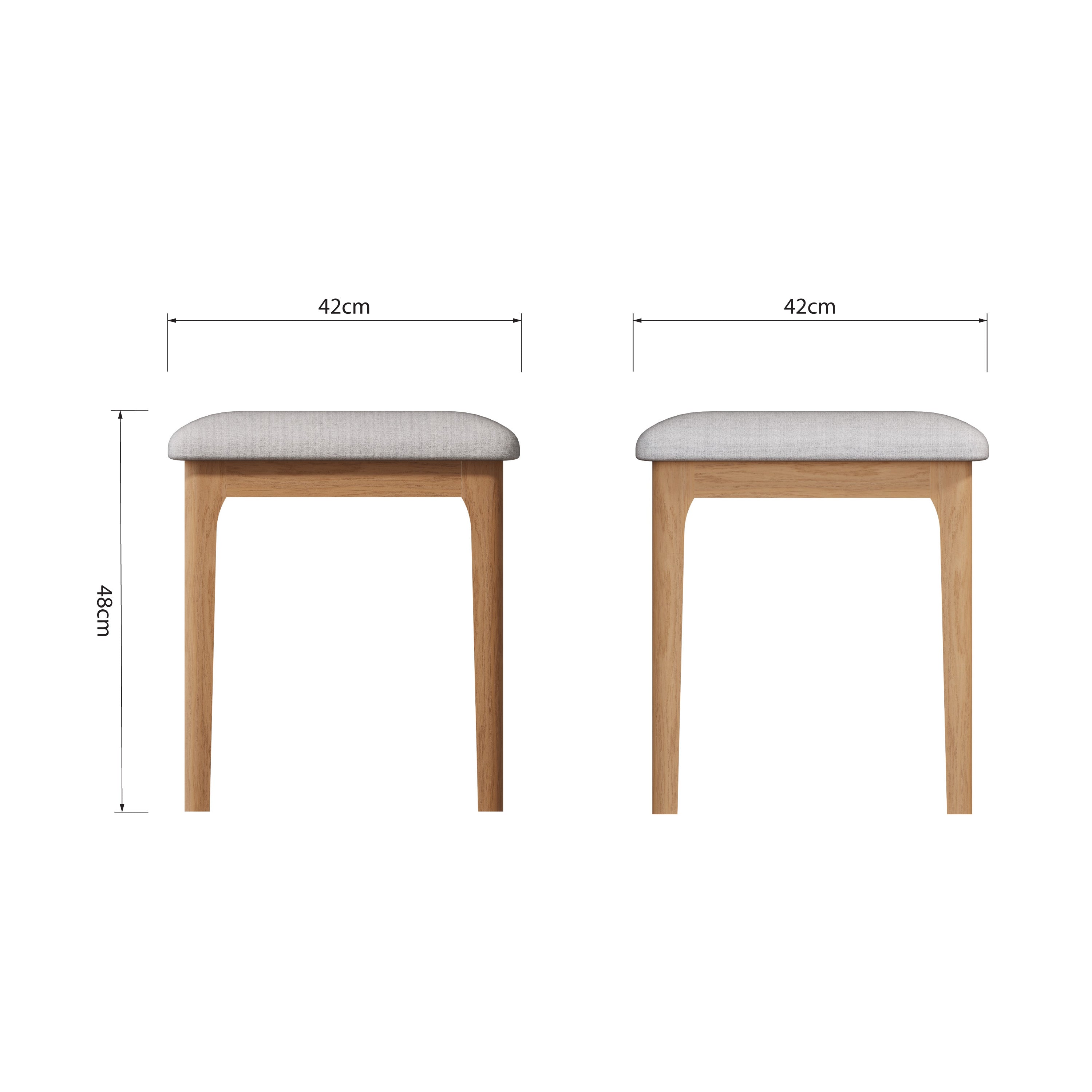 Rimini Oak Dressing Table Stool