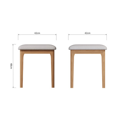 Rimini Oak Dressing Table Stool