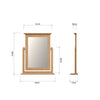 Rimini Oak Dressing Table Mirror