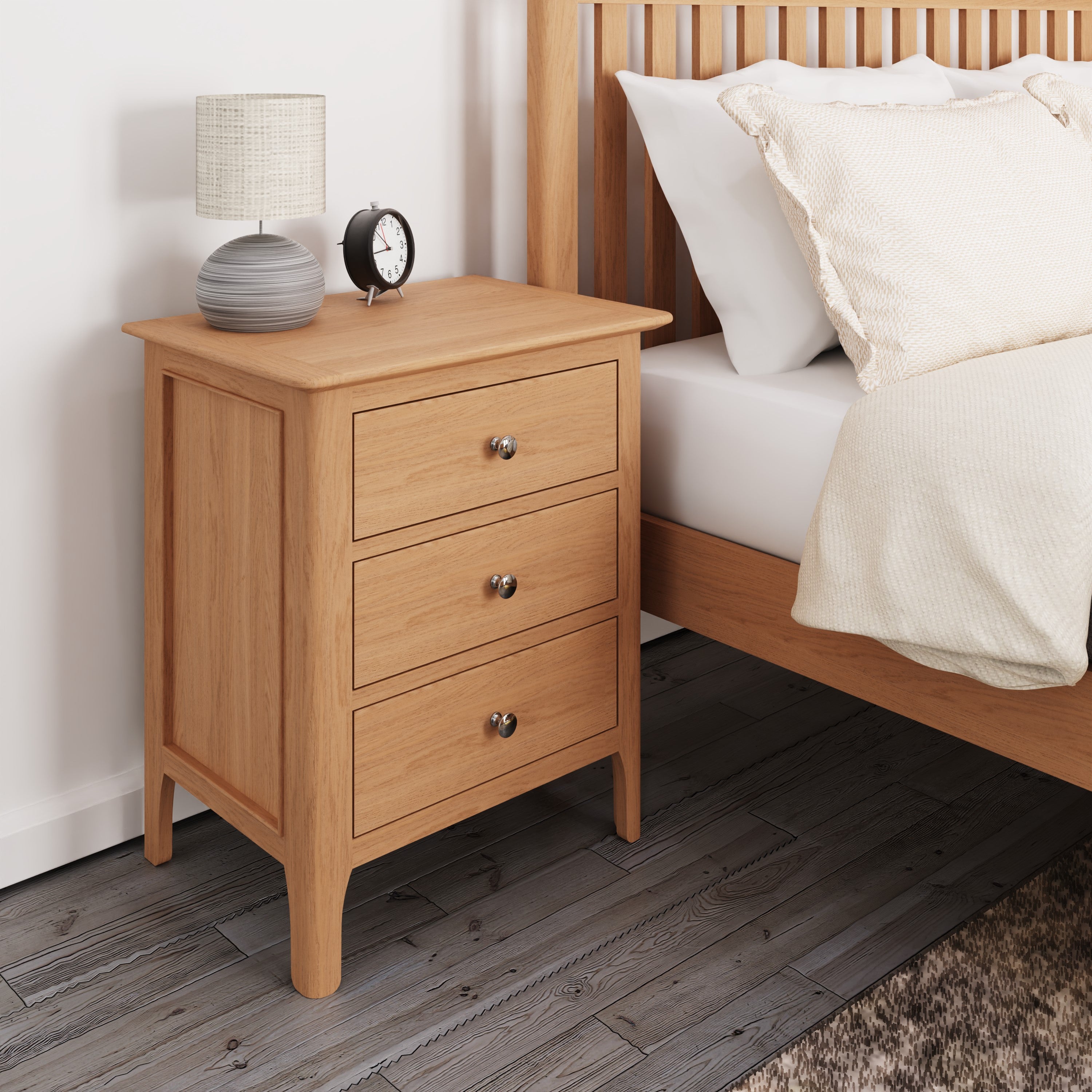 Large - Outlet The Oak Rimini Oak Bedside | Extra