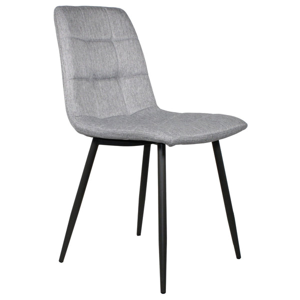 Orbit Dining Chair - Light Grey (Black Leg)