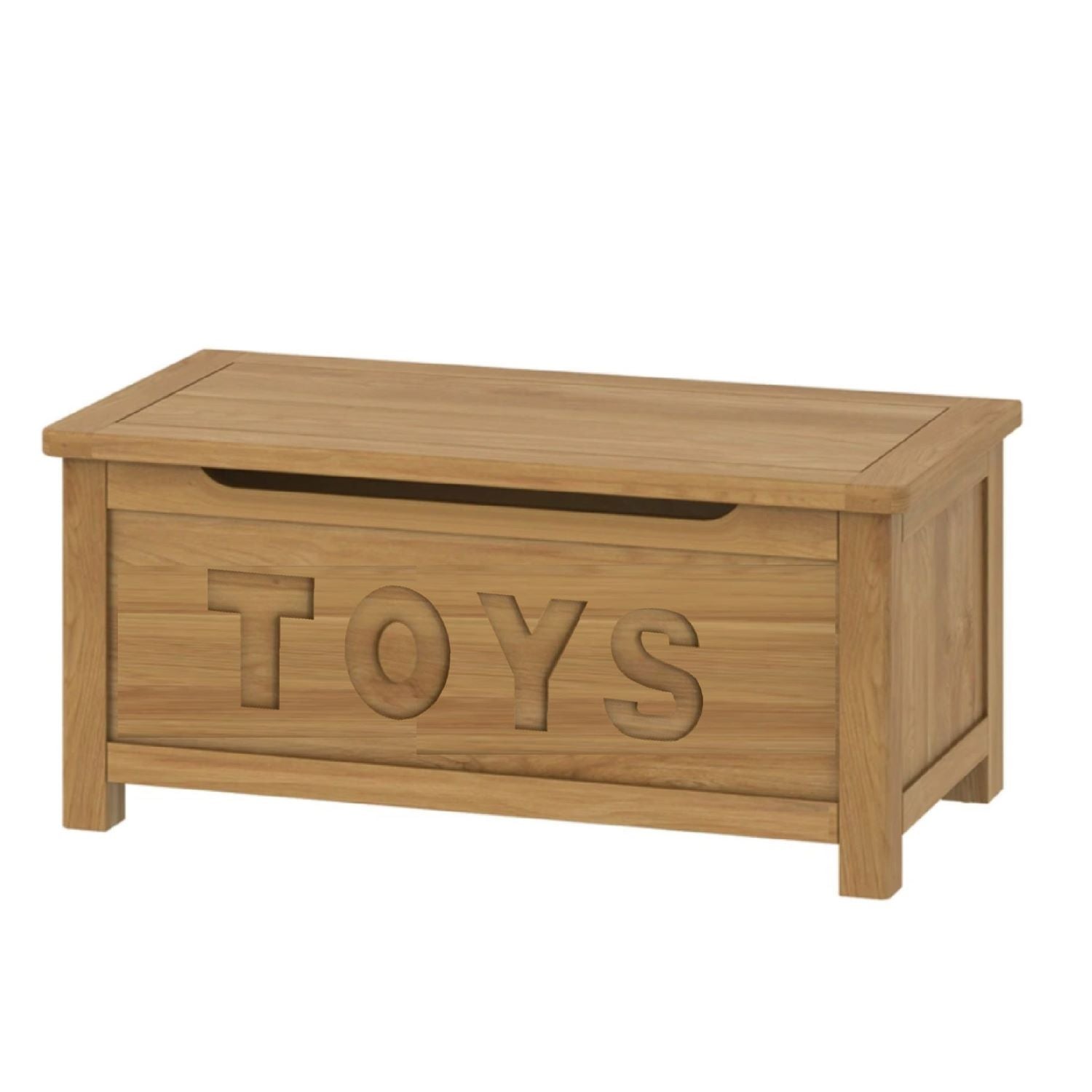 Portland Toy Box Oak The Oak Outlet - Main Image