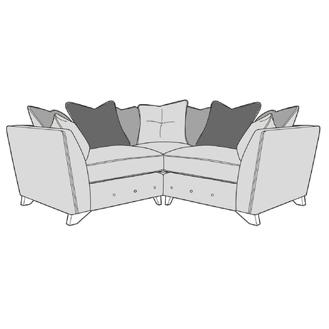 Pandora Sofa - 1 Corner 1 (Pillow Back)