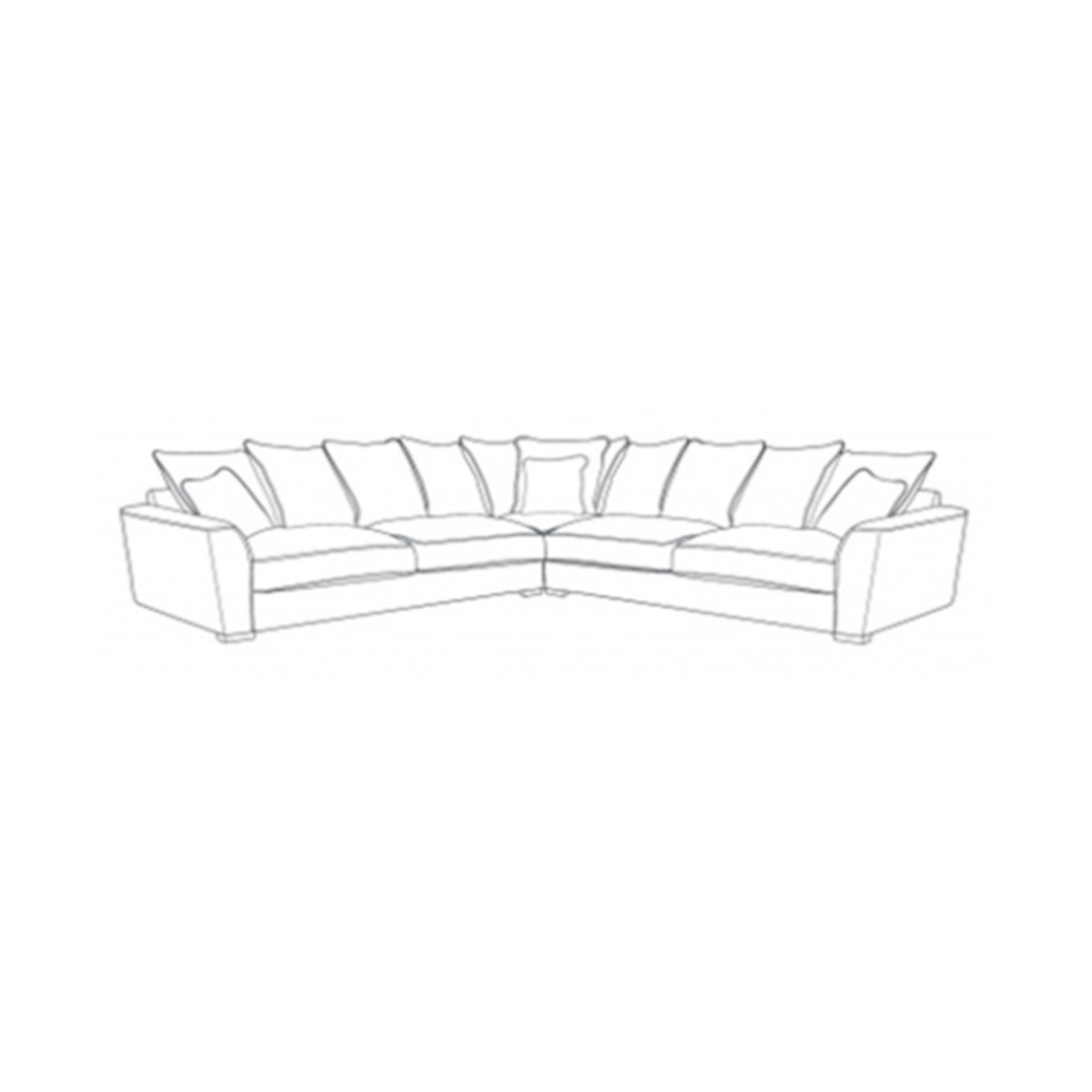 Fantasia Sofa - 2 Corner 2 (Pillow Back)