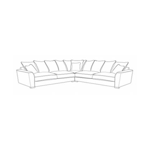 Fantasia Sofa - 2 Corner 2 (Pillow Back)