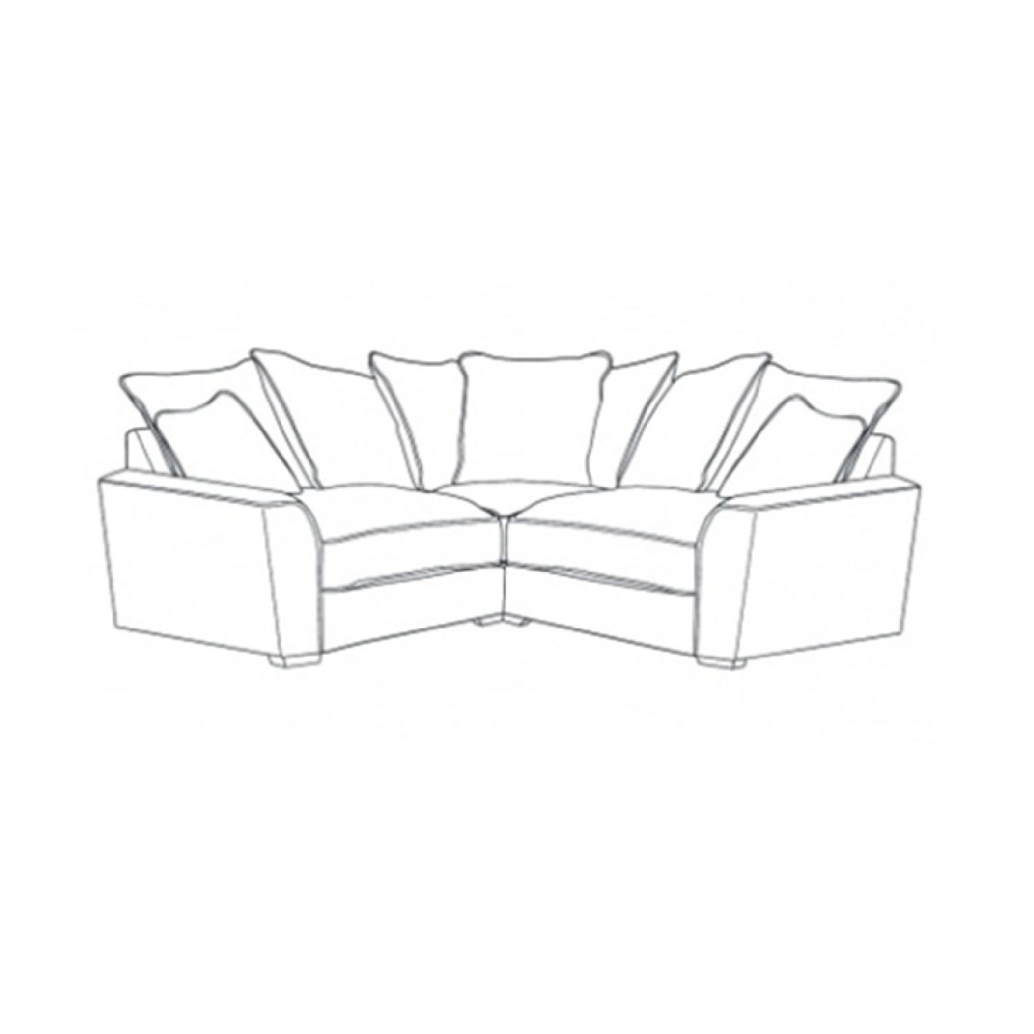 Fantasia Sofa - 1 Corner 1 (Pillow Back)