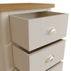 Oregon Oak & Stone Painted Chest of Drawers - 5 Drawer Narrow