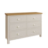 Oregon Oak & Stone Painted Chest of Drawers - 6 Drawer