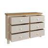 Oregon Oak & Stone Painted Chest of Drawers - 6 Drawer