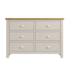 Oregon Oak & Stone Painted Chest of Drawers - 6 Drawer