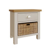 Oregon Oak & Stone Painted Side Table - 1 Drawer with Basket