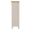 Oregon Oak & Stone Painted Tall Side Table - 1 Drawer 3 Baskets